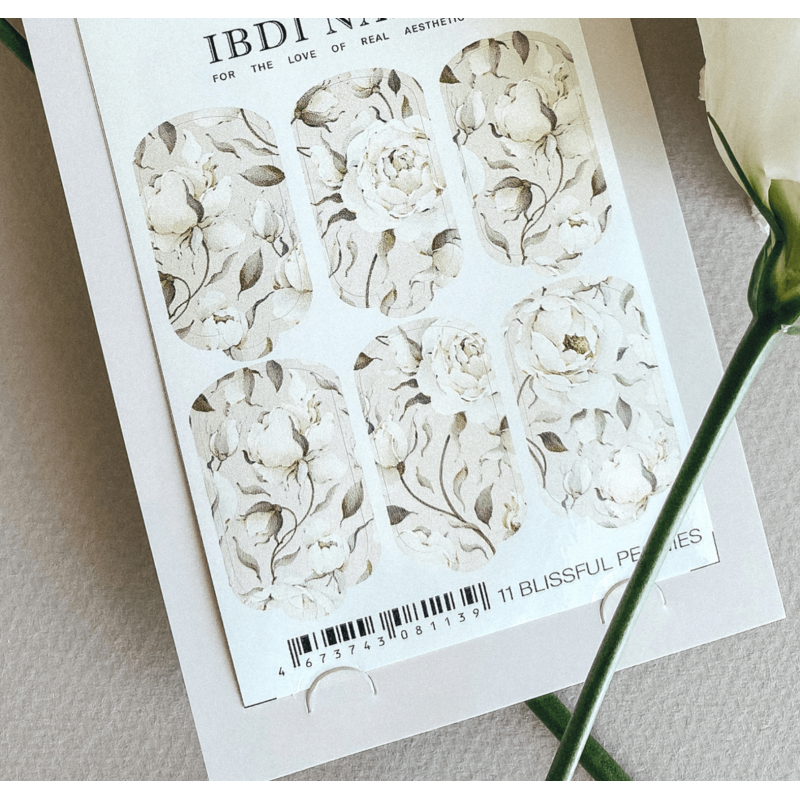 Ibdi Nail Nail Wraps 11 Blissful Peonies